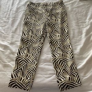Animal print ankle pants